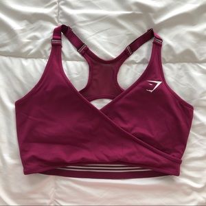 Gymshark Deep Red Backless Sports Bra